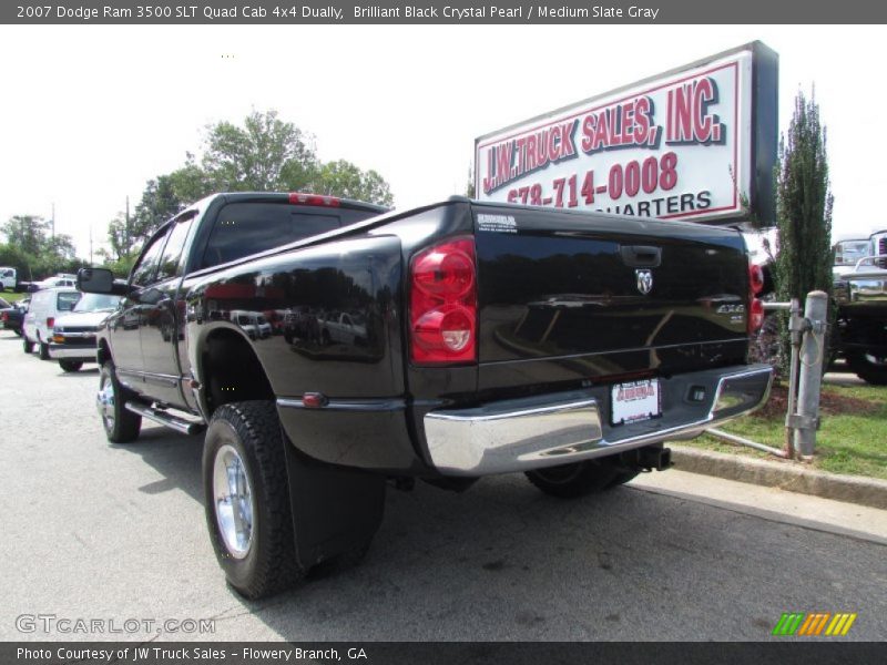 Brilliant Black Crystal Pearl / Medium Slate Gray 2007 Dodge Ram 3500 SLT Quad Cab 4x4 Dually