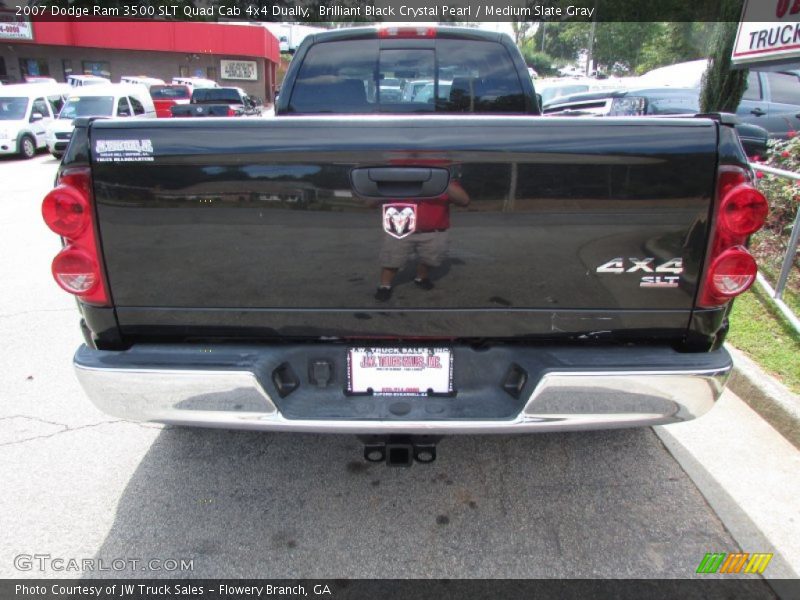 Brilliant Black Crystal Pearl / Medium Slate Gray 2007 Dodge Ram 3500 SLT Quad Cab 4x4 Dually