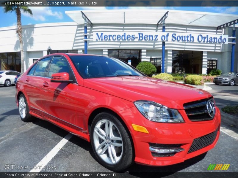 Mars Red / Black 2014 Mercedes-Benz C 250 Sport