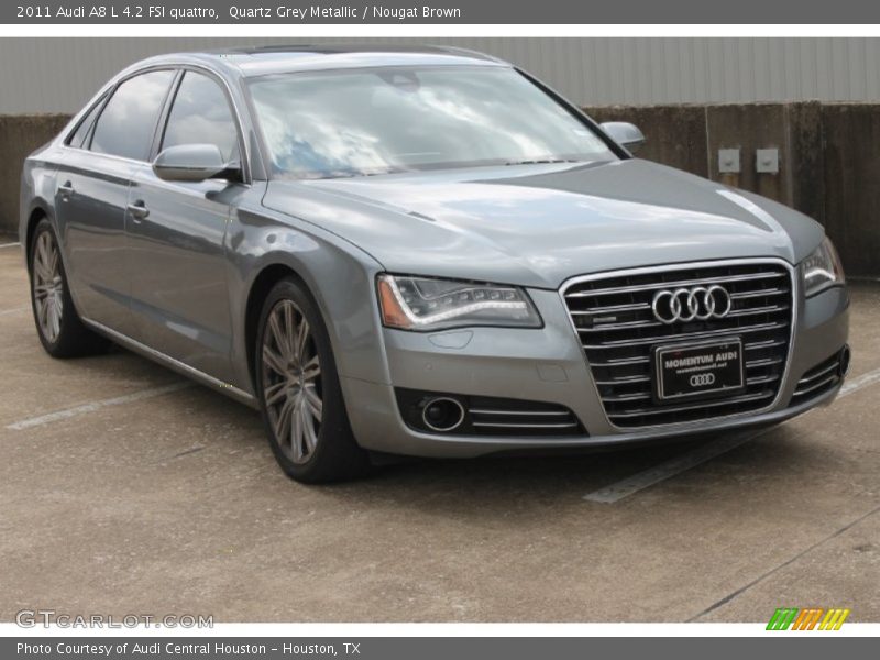 Quartz Grey Metallic / Nougat Brown 2011 Audi A8 L 4.2 FSI quattro