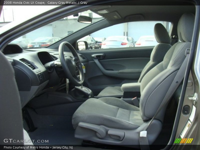 Galaxy Gray Metallic / Gray 2008 Honda Civic LX Coupe