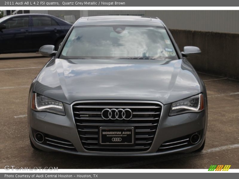 Quartz Grey Metallic / Nougat Brown 2011 Audi A8 L 4.2 FSI quattro