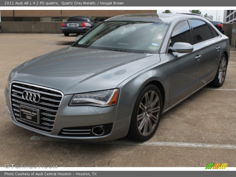 Quartz Grey Metallic / Nougat Brown 2011 Audi A8 L 4.2 FSI quattro