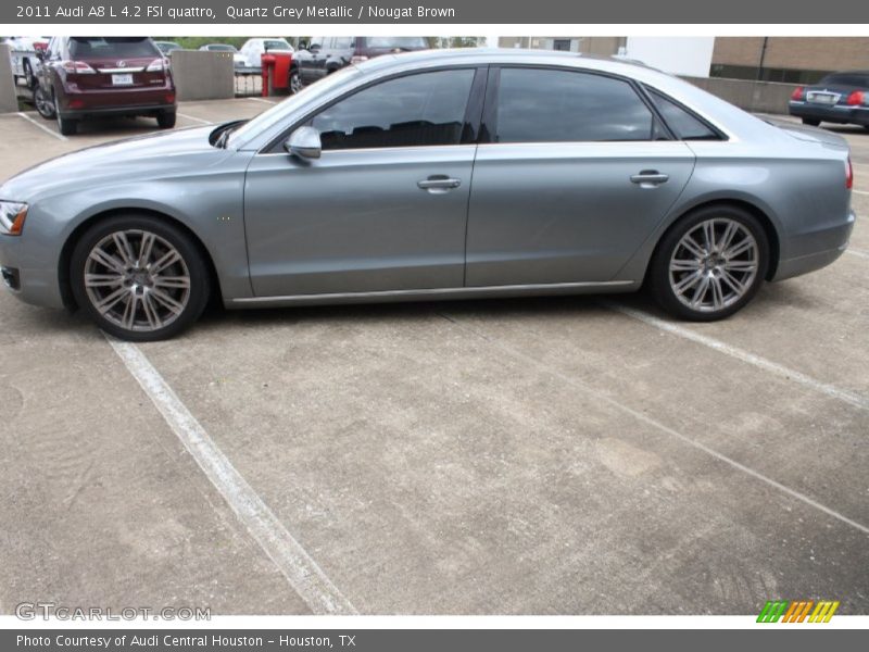 Quartz Grey Metallic / Nougat Brown 2011 Audi A8 L 4.2 FSI quattro