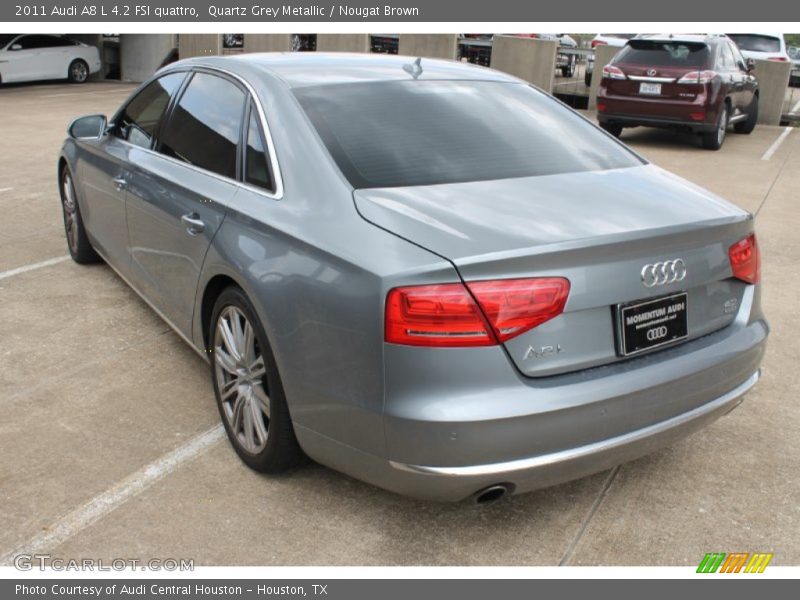 Quartz Grey Metallic / Nougat Brown 2011 Audi A8 L 4.2 FSI quattro