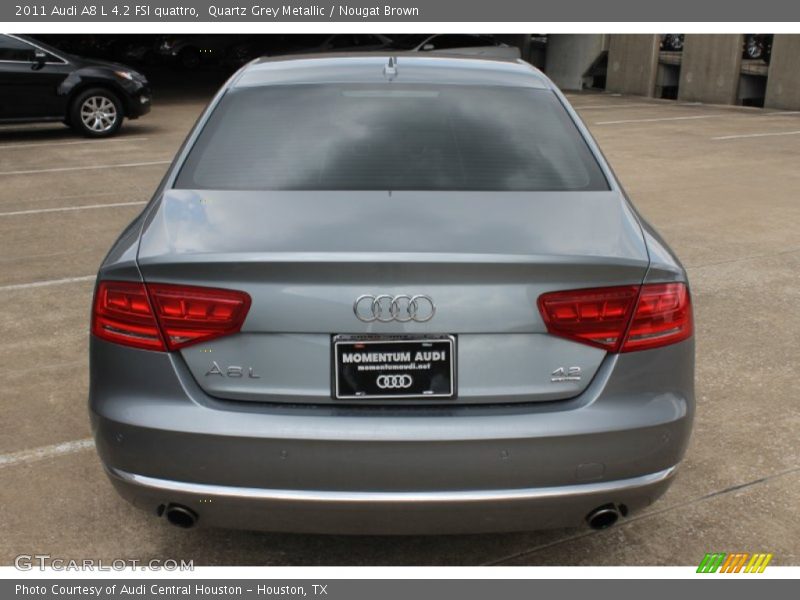 Quartz Grey Metallic / Nougat Brown 2011 Audi A8 L 4.2 FSI quattro