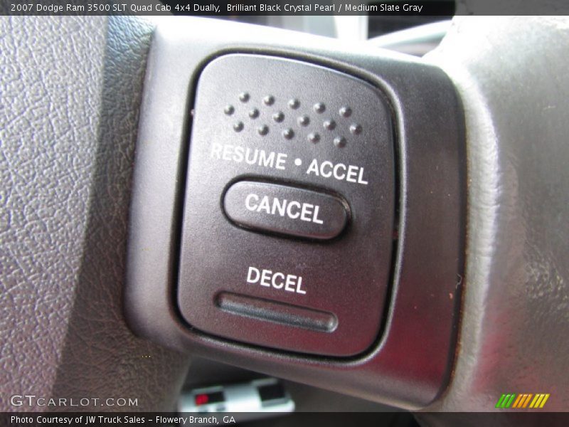 Brilliant Black Crystal Pearl / Medium Slate Gray 2007 Dodge Ram 3500 SLT Quad Cab 4x4 Dually