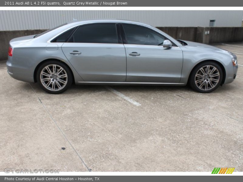 Quartz Grey Metallic / Nougat Brown 2011 Audi A8 L 4.2 FSI quattro