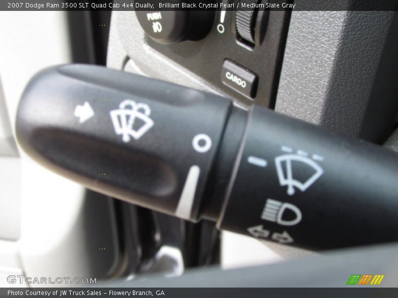 Brilliant Black Crystal Pearl / Medium Slate Gray 2007 Dodge Ram 3500 SLT Quad Cab 4x4 Dually