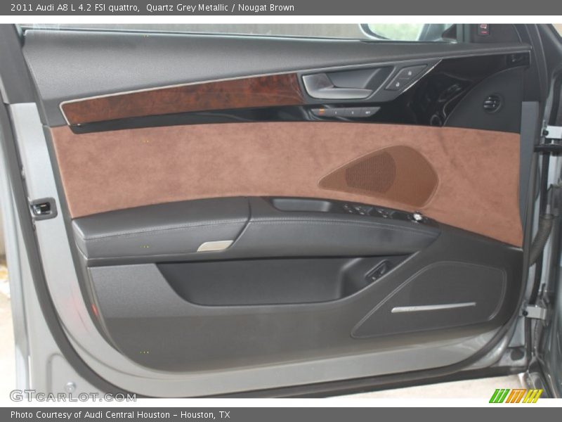 Quartz Grey Metallic / Nougat Brown 2011 Audi A8 L 4.2 FSI quattro