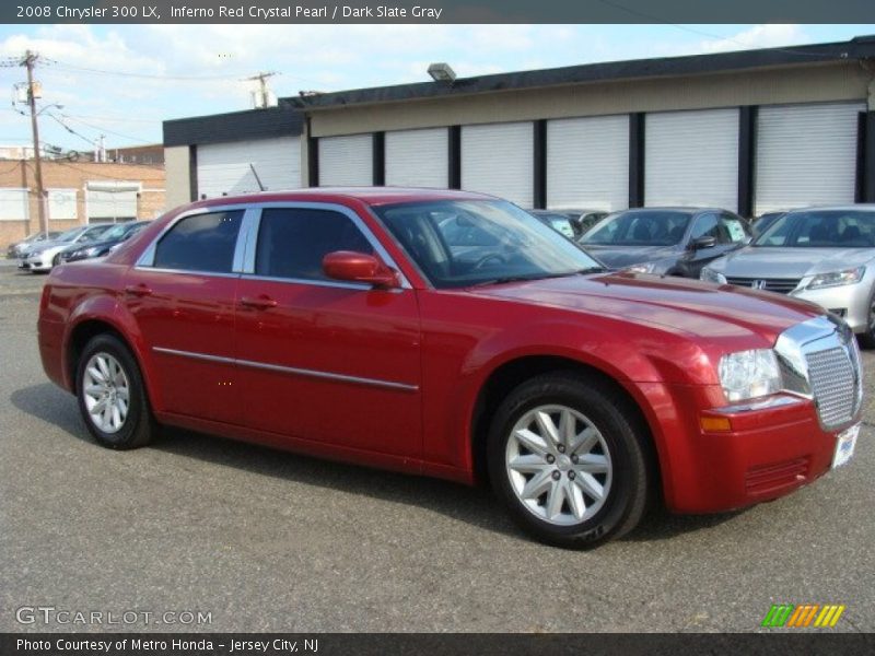 Inferno Red Crystal Pearl / Dark Slate Gray 2008 Chrysler 300 LX