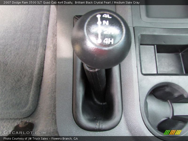 Brilliant Black Crystal Pearl / Medium Slate Gray 2007 Dodge Ram 3500 SLT Quad Cab 4x4 Dually