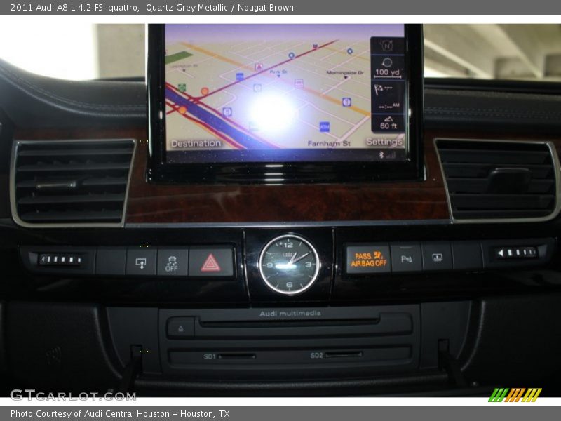 Quartz Grey Metallic / Nougat Brown 2011 Audi A8 L 4.2 FSI quattro