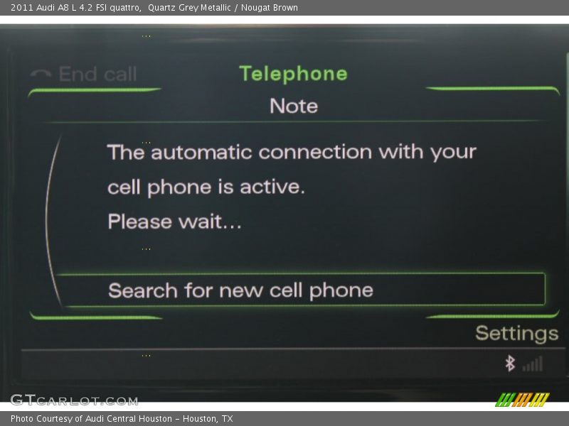 Quartz Grey Metallic / Nougat Brown 2011 Audi A8 L 4.2 FSI quattro