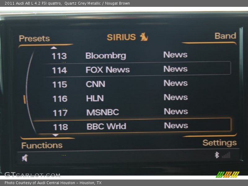 Quartz Grey Metallic / Nougat Brown 2011 Audi A8 L 4.2 FSI quattro