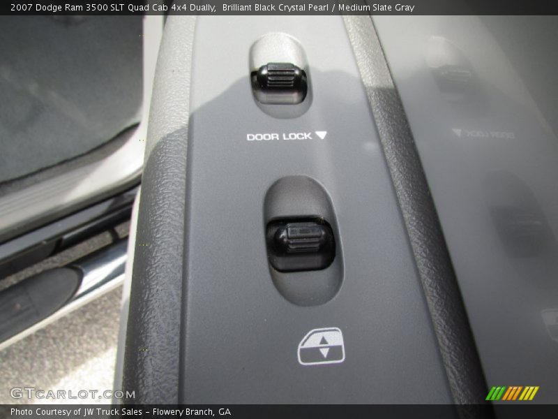 Brilliant Black Crystal Pearl / Medium Slate Gray 2007 Dodge Ram 3500 SLT Quad Cab 4x4 Dually
