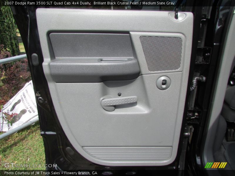 Brilliant Black Crystal Pearl / Medium Slate Gray 2007 Dodge Ram 3500 SLT Quad Cab 4x4 Dually