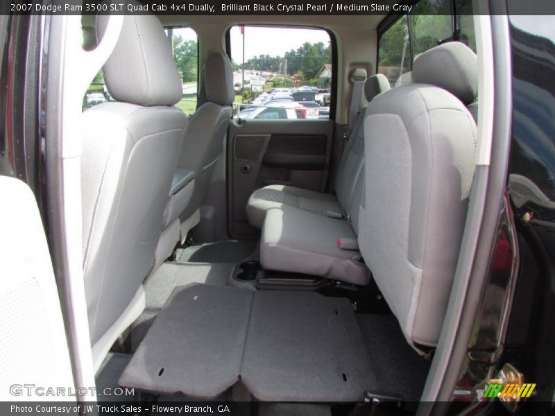Brilliant Black Crystal Pearl / Medium Slate Gray 2007 Dodge Ram 3500 SLT Quad Cab 4x4 Dually