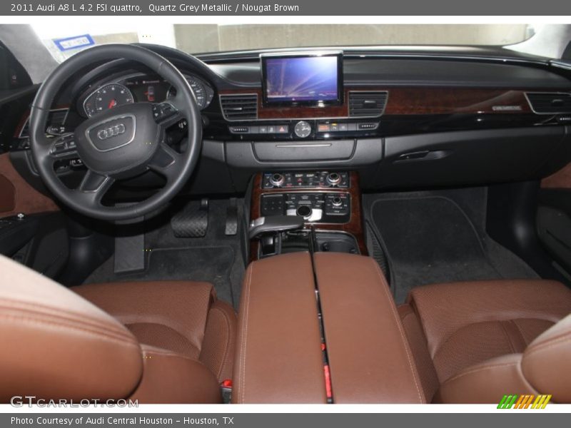 Quartz Grey Metallic / Nougat Brown 2011 Audi A8 L 4.2 FSI quattro