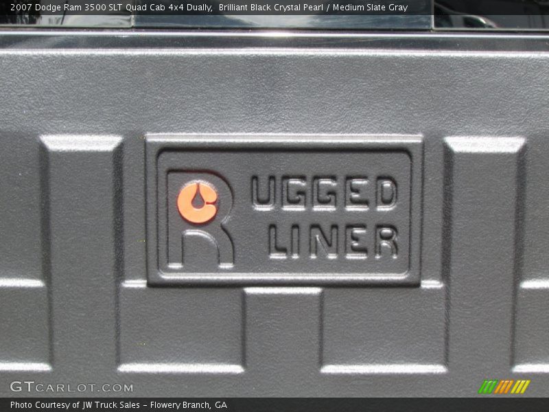 Brilliant Black Crystal Pearl / Medium Slate Gray 2007 Dodge Ram 3500 SLT Quad Cab 4x4 Dually