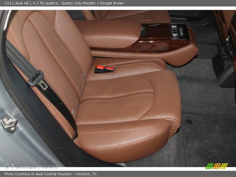 Quartz Grey Metallic / Nougat Brown 2011 Audi A8 L 4.2 FSI quattro
