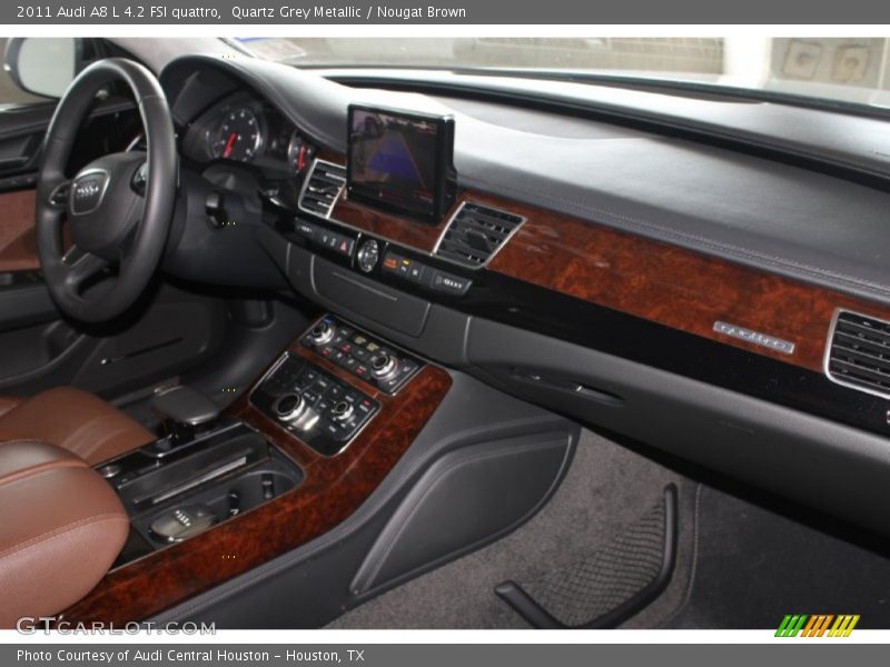 Quartz Grey Metallic / Nougat Brown 2011 Audi A8 L 4.2 FSI quattro