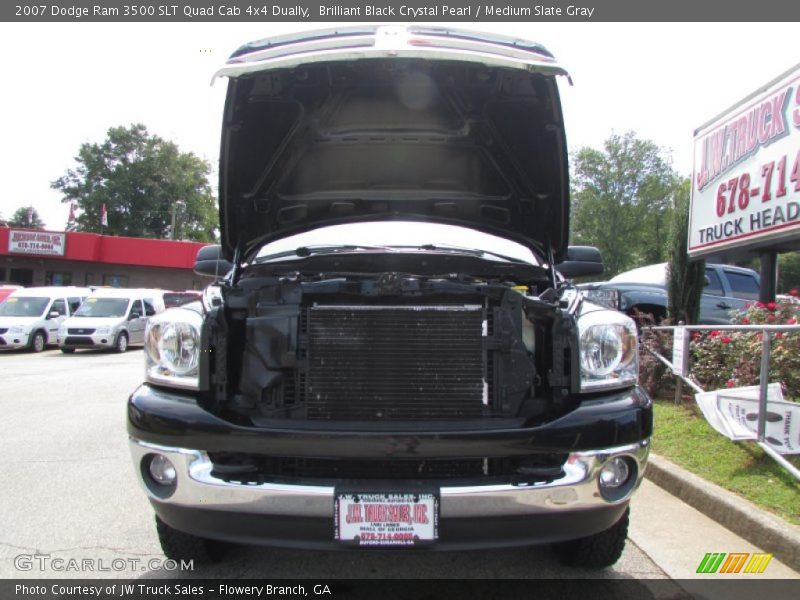 Brilliant Black Crystal Pearl / Medium Slate Gray 2007 Dodge Ram 3500 SLT Quad Cab 4x4 Dually