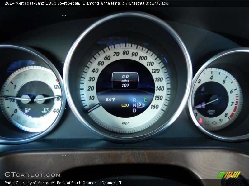 Diamond White Metallic / Chestnut Brown/Black 2014 Mercedes-Benz E 350 Sport Sedan