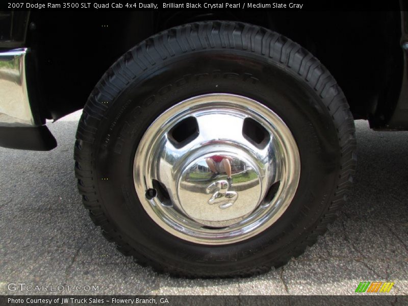 Brilliant Black Crystal Pearl / Medium Slate Gray 2007 Dodge Ram 3500 SLT Quad Cab 4x4 Dually