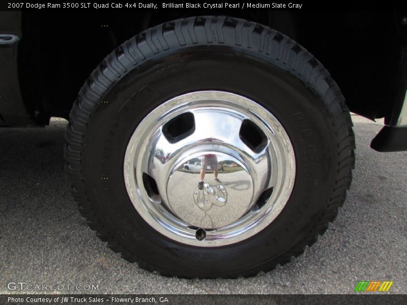 Brilliant Black Crystal Pearl / Medium Slate Gray 2007 Dodge Ram 3500 SLT Quad Cab 4x4 Dually