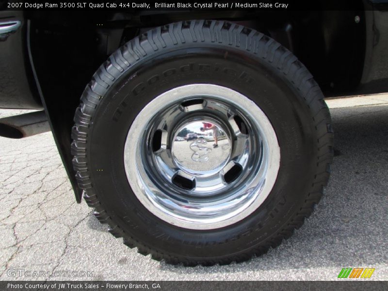 Brilliant Black Crystal Pearl / Medium Slate Gray 2007 Dodge Ram 3500 SLT Quad Cab 4x4 Dually