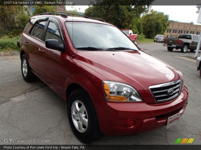 Radiant Red / Gray 2007 Kia Sorento LX 4WD