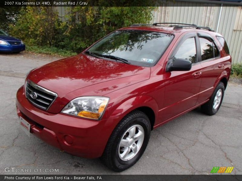 Radiant Red / Gray 2007 Kia Sorento LX 4WD