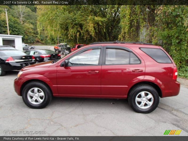 Radiant Red / Gray 2007 Kia Sorento LX 4WD