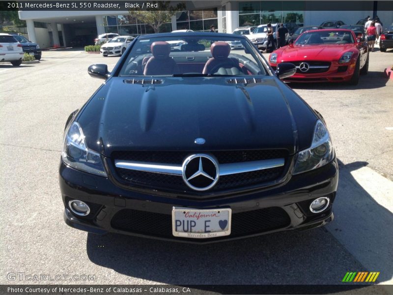 Black / Red 2011 Mercedes-Benz SL 550 Roadster