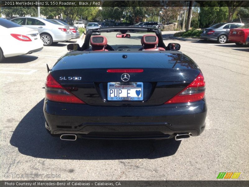 Black / Red 2011 Mercedes-Benz SL 550 Roadster