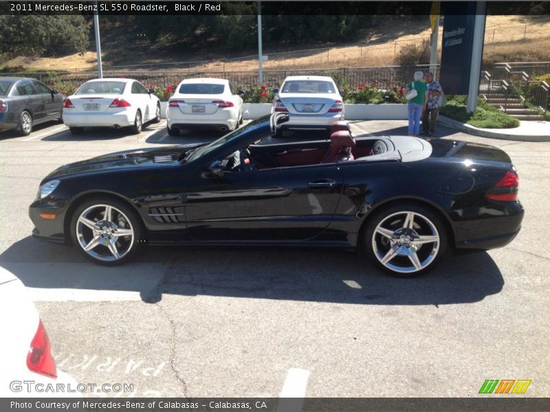 Black / Red 2011 Mercedes-Benz SL 550 Roadster