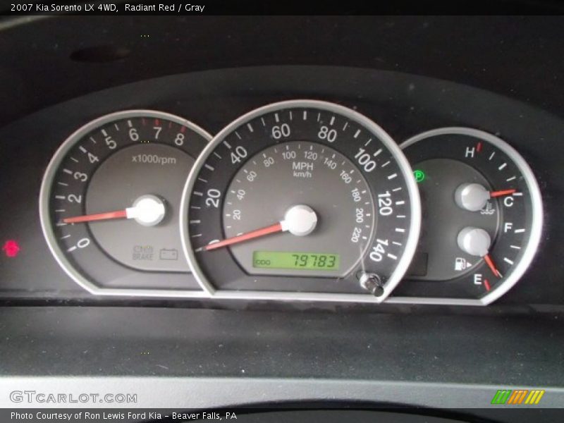 Radiant Red / Gray 2007 Kia Sorento LX 4WD