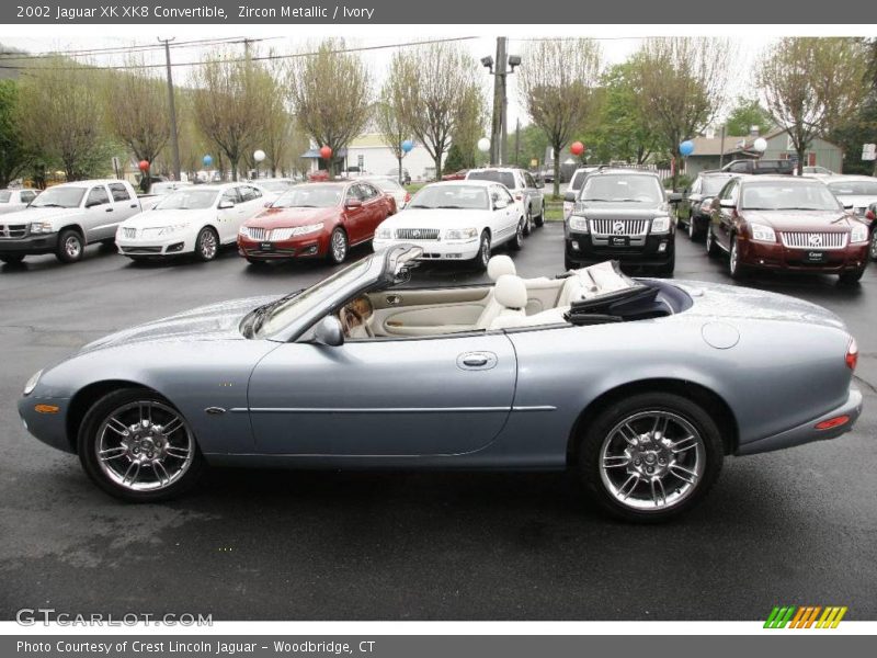 Zircon Metallic / Ivory 2002 Jaguar XK XK8 Convertible