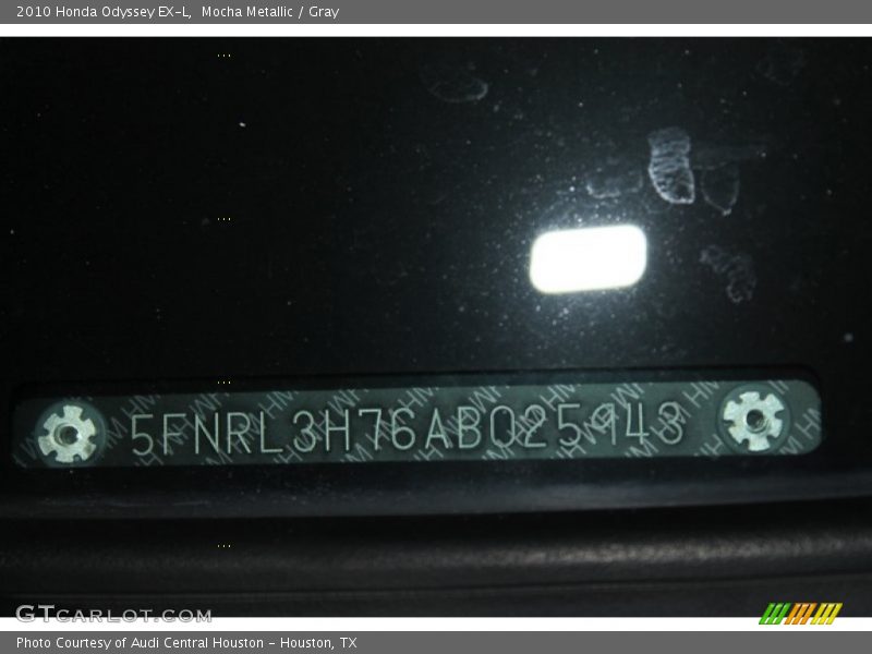 Mocha Metallic / Gray 2010 Honda Odyssey EX-L
