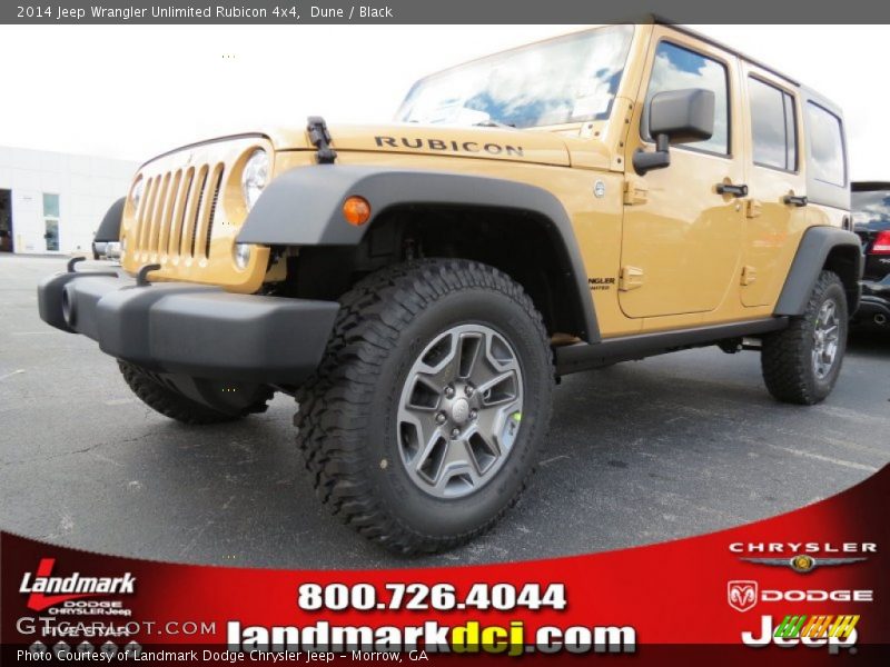 Dune / Black 2014 Jeep Wrangler Unlimited Rubicon 4x4