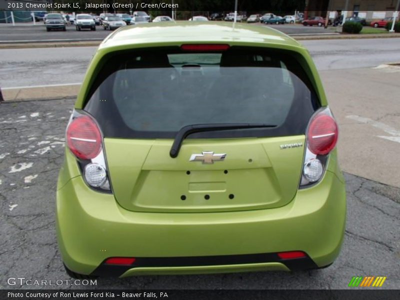 Jalapeno (Green) / Green/Green 2013 Chevrolet Spark LS