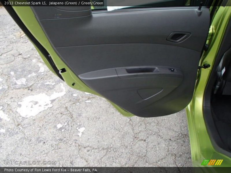 Jalapeno (Green) / Green/Green 2013 Chevrolet Spark LS