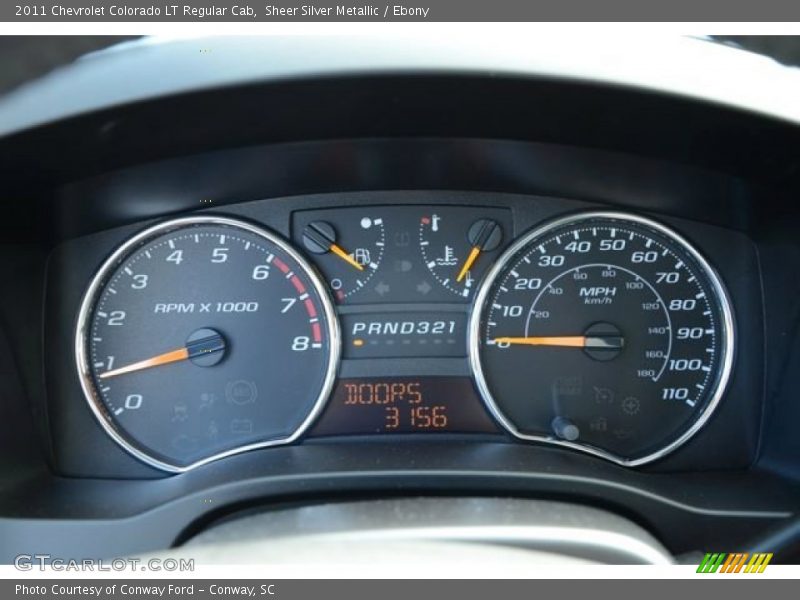 Sheer Silver Metallic / Ebony 2011 Chevrolet Colorado LT Regular Cab