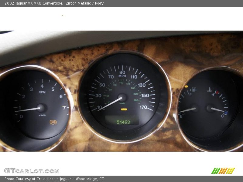 Zircon Metallic / Ivory 2002 Jaguar XK XK8 Convertible