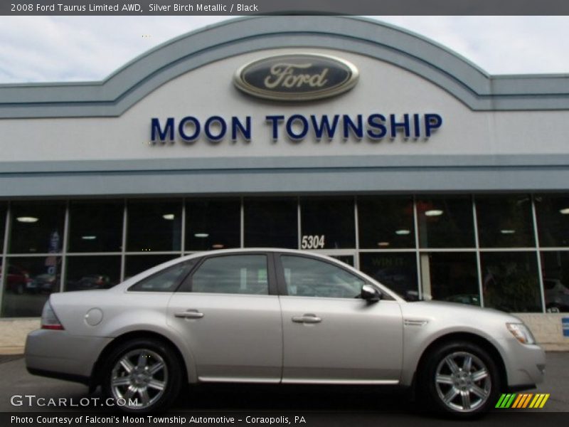 Silver Birch Metallic / Black 2008 Ford Taurus Limited AWD