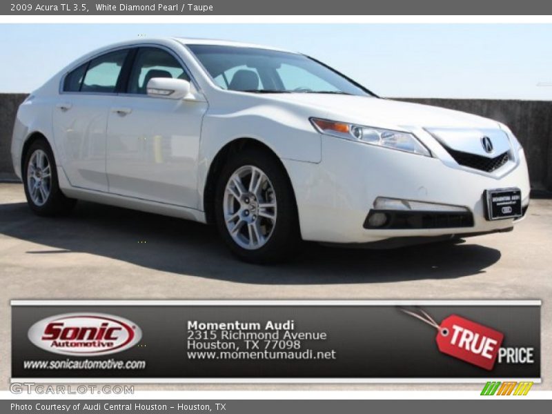 White Diamond Pearl / Taupe 2009 Acura TL 3.5