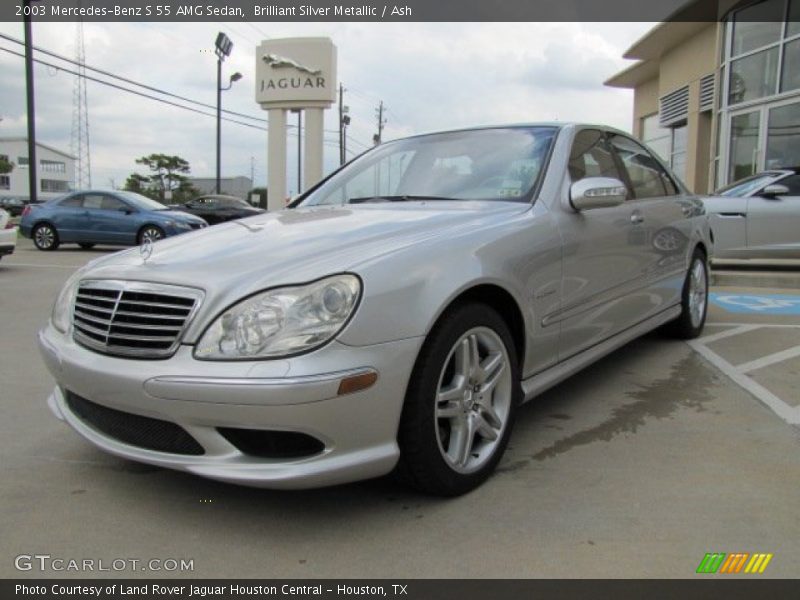 Brilliant Silver Metallic / Ash 2003 Mercedes-Benz S 55 AMG Sedan