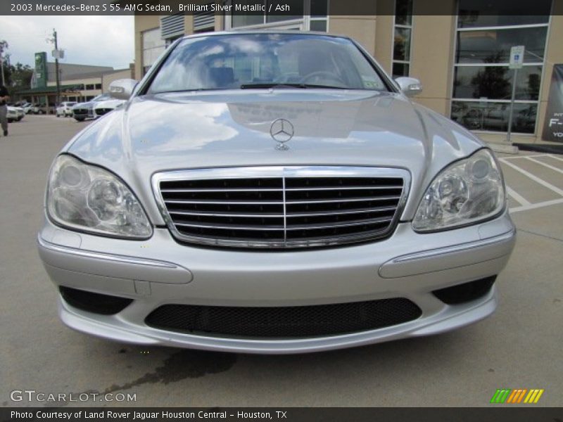 Brilliant Silver Metallic / Ash 2003 Mercedes-Benz S 55 AMG Sedan