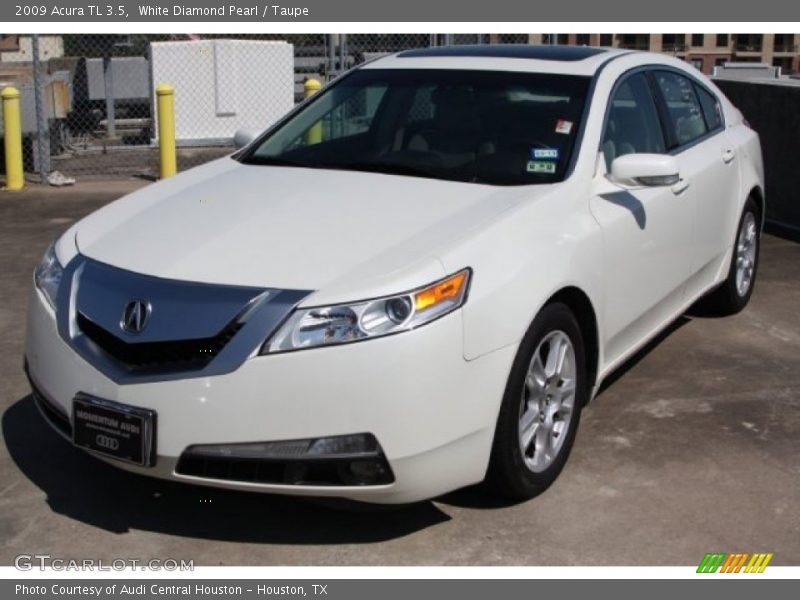 White Diamond Pearl / Taupe 2009 Acura TL 3.5
